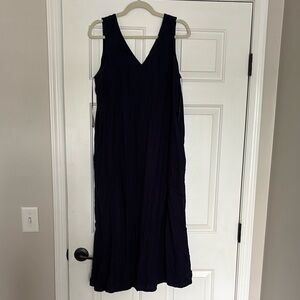 Tahari Navy linen dress
